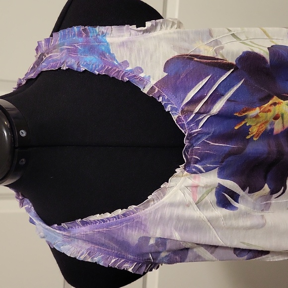 Crimson Ivy Summer Tank, OS, Purple Flowers - Picture 3 of 4